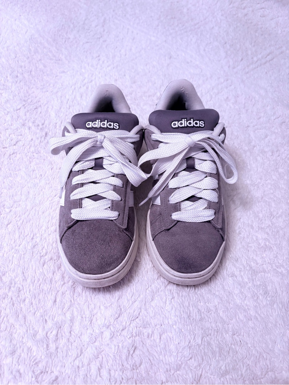 Classic Adidas Gray Suede Grand Court Alpha